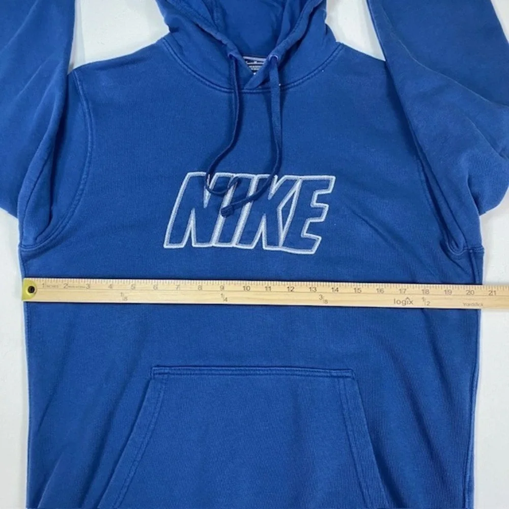 Nike‎ Mens Blue Embroidered Logo Pullover Hoodie Sweatshirt Medium 916275-423